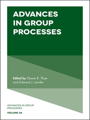 cover image of Advances in Group Processes, Volume 34